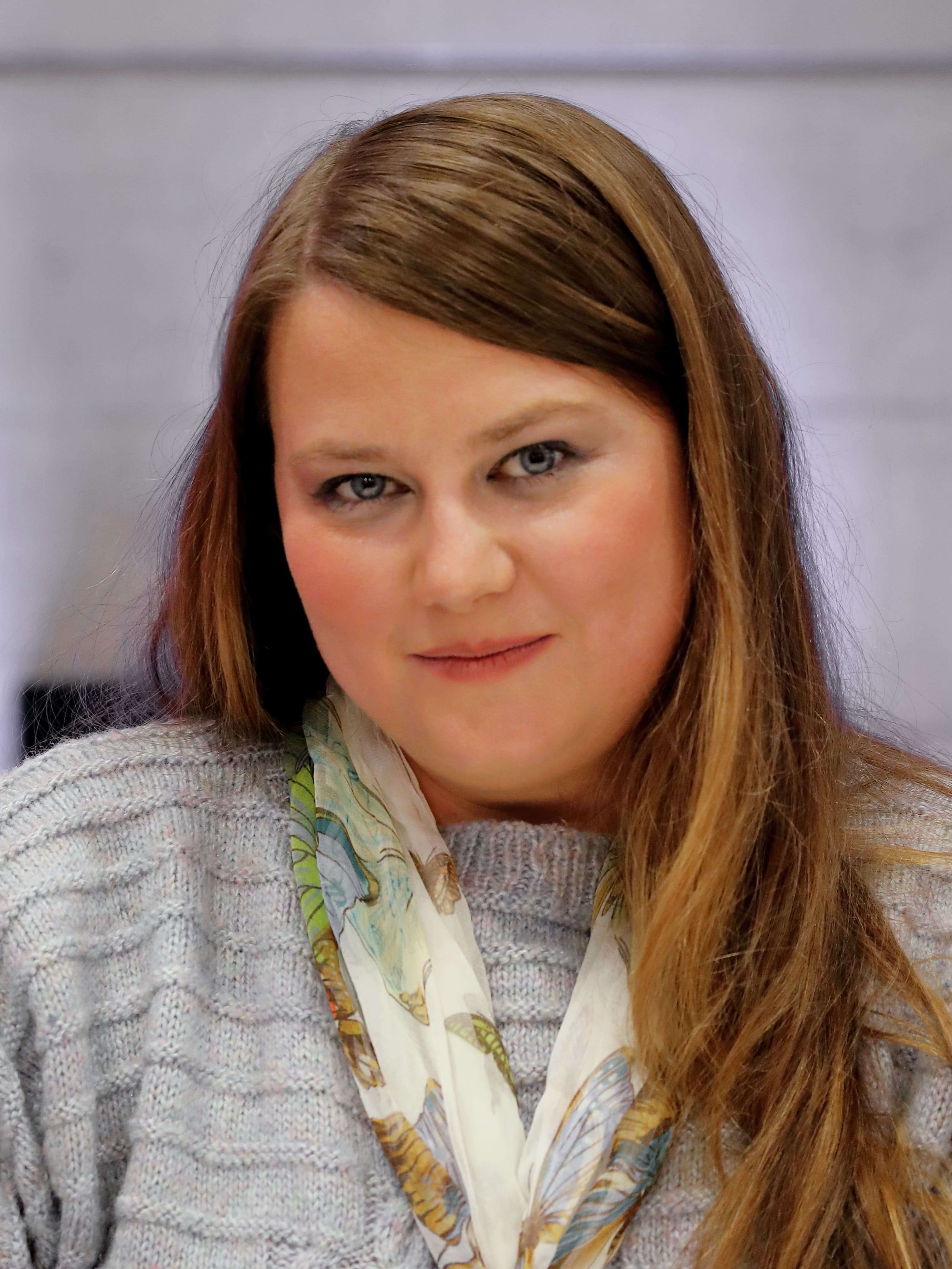Austrian author Natascha Kampusch at the 2019 Vienna Book Fair .