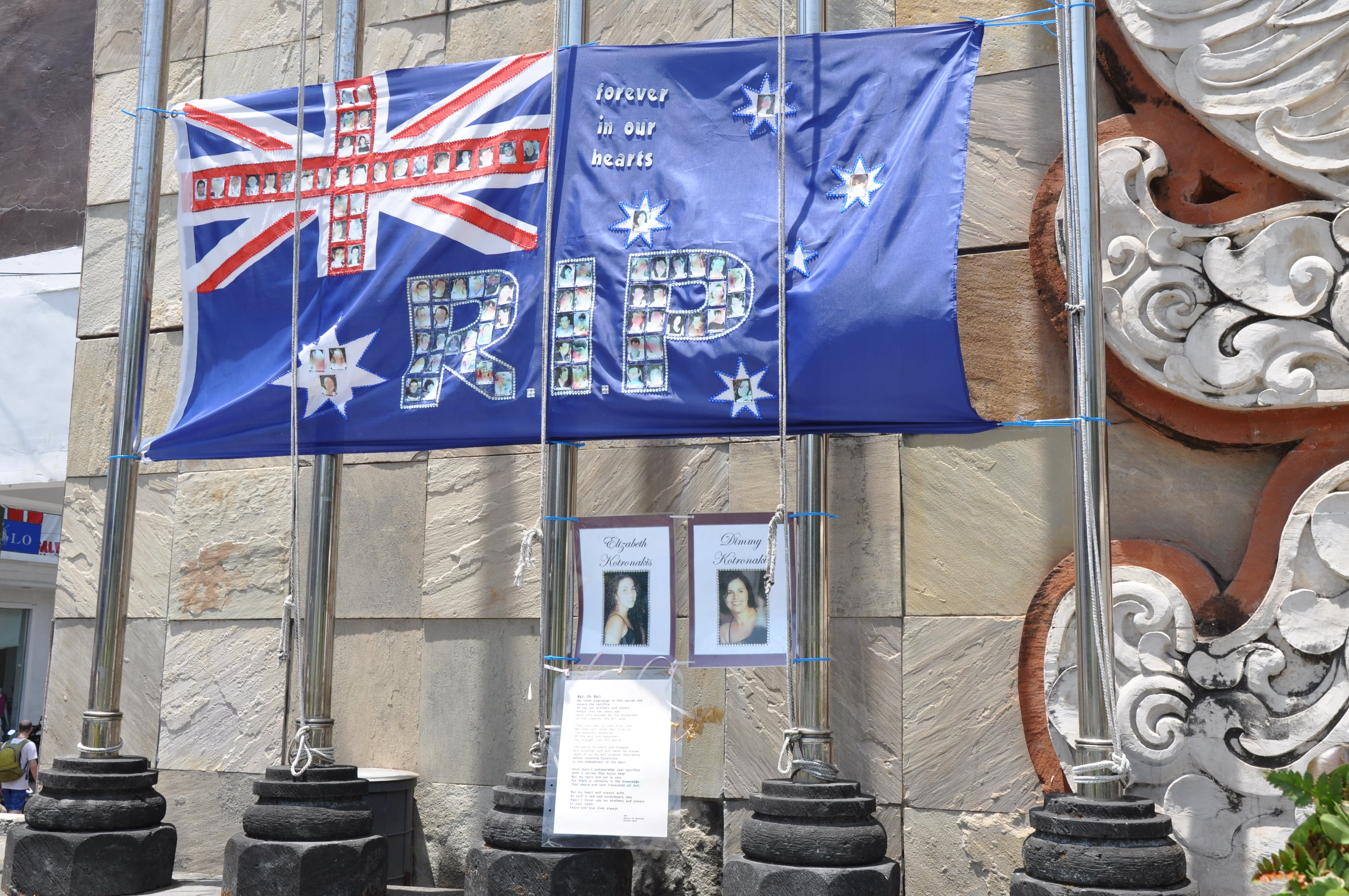 The memorial to victims of the 2002 Bali bombings in Kuta