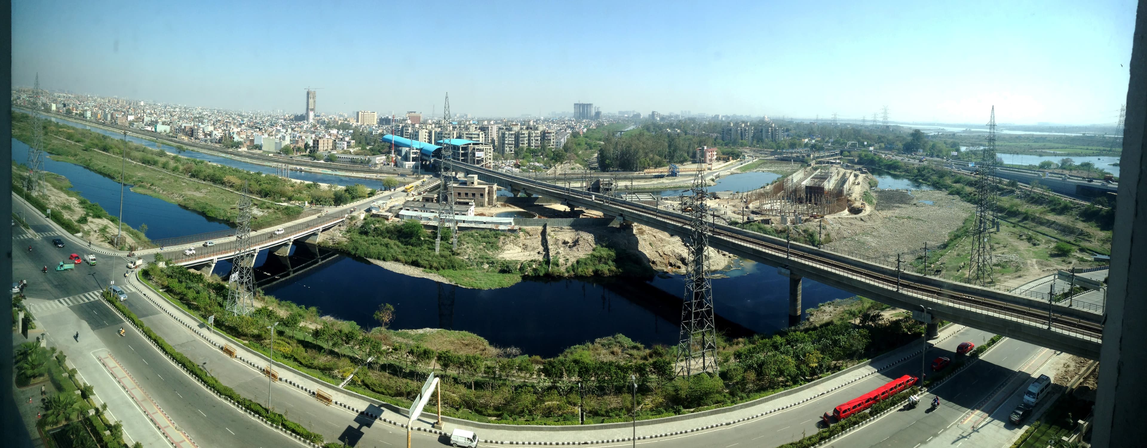 An elevated view of Noida, India, the city where the Nithari killings were investigated