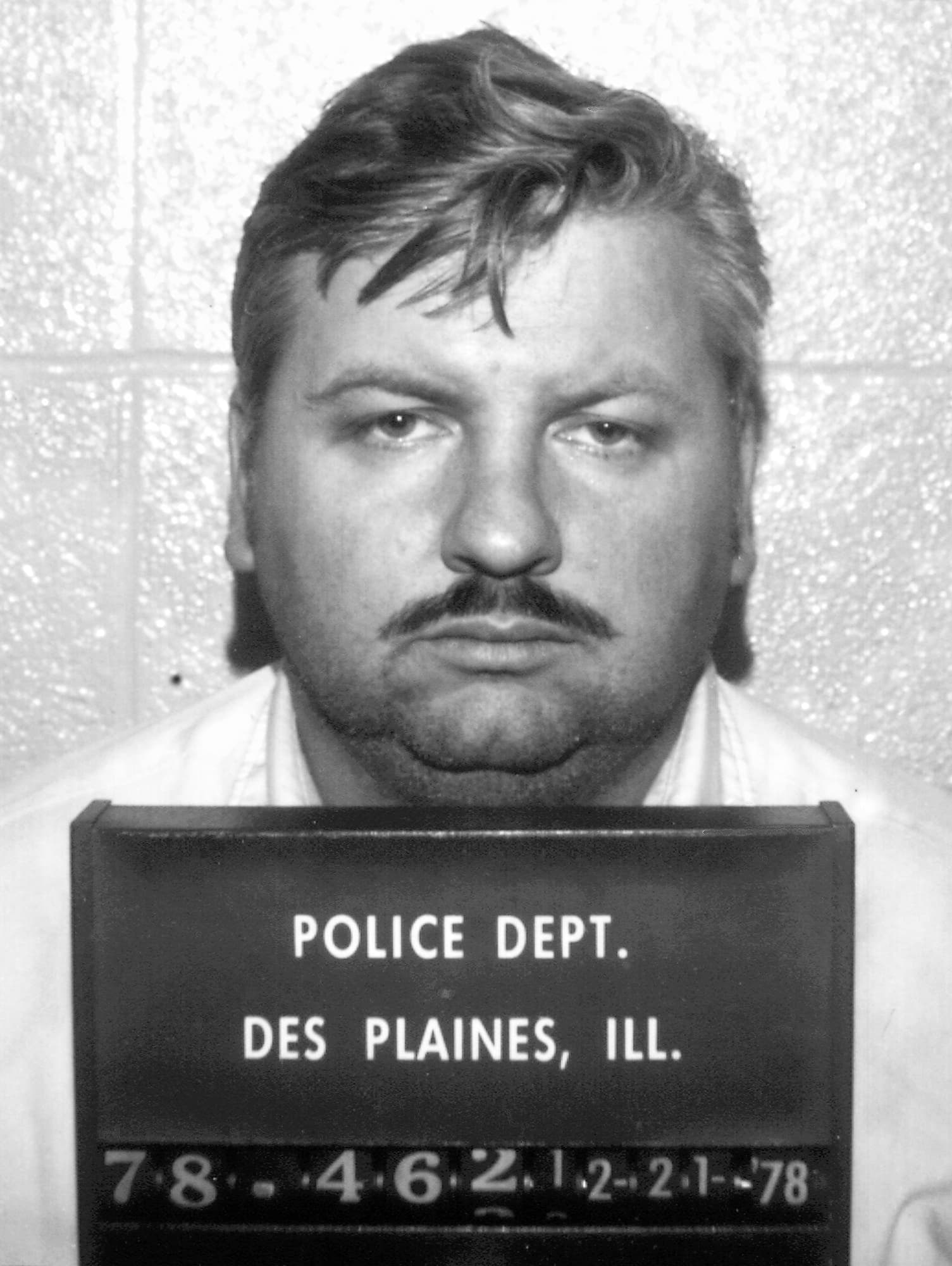 Booking photo of Gacy taken by the Des Plaines Police Department, December 1978