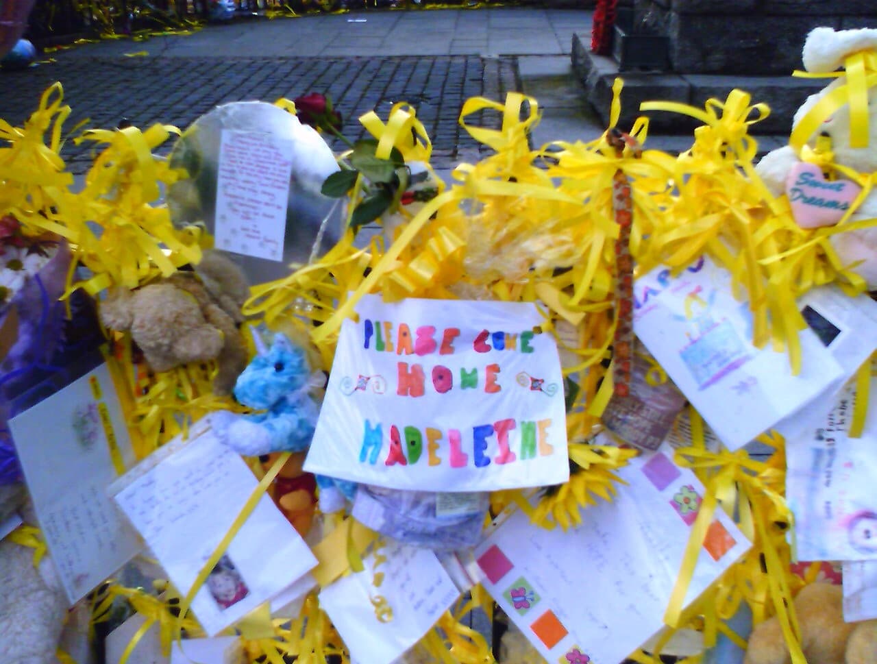 Tributes left in Portugal following Madeleine McCann's disappearance
