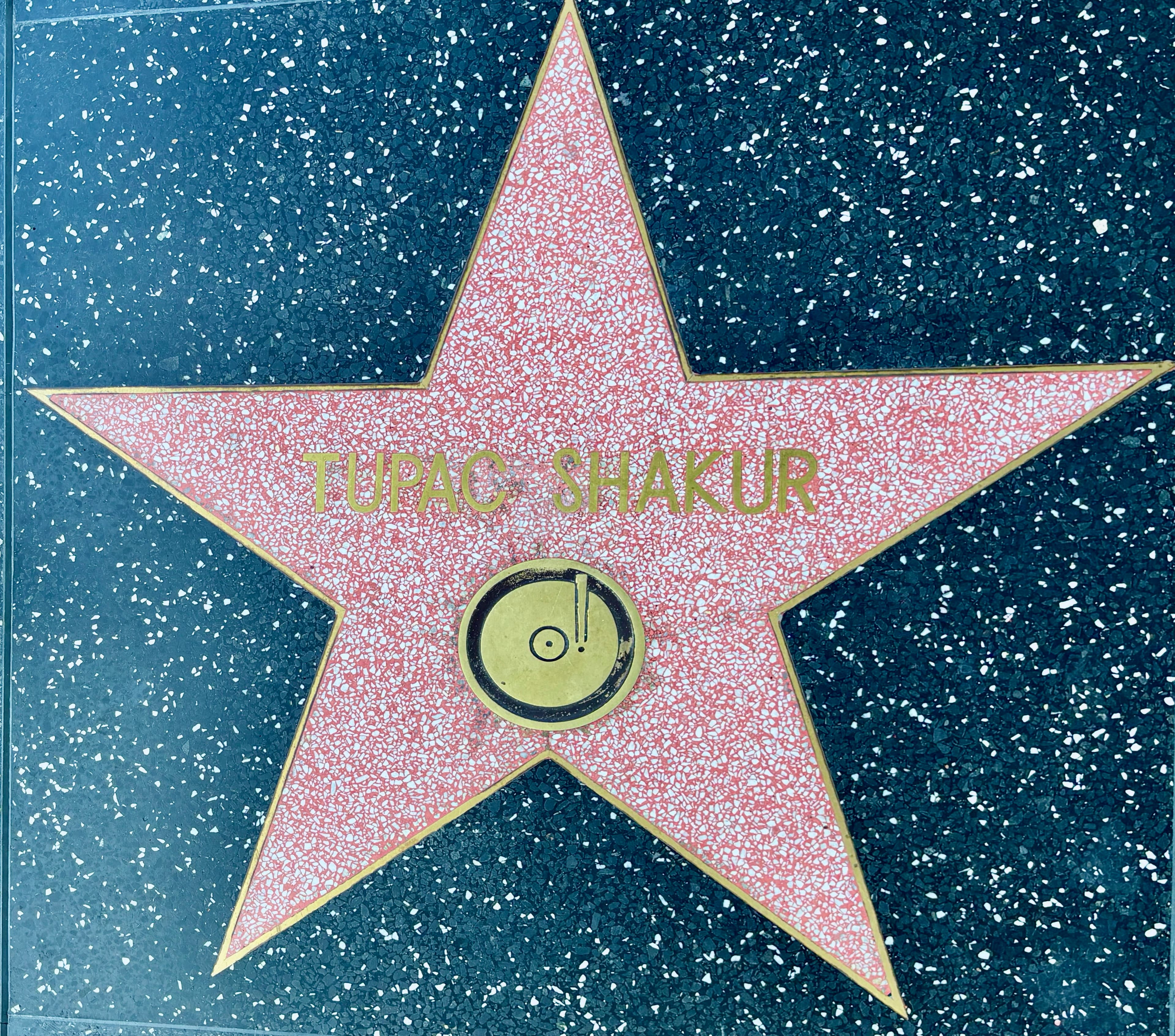 Tupac Shakur's star on the Hollywood Walk of Fame