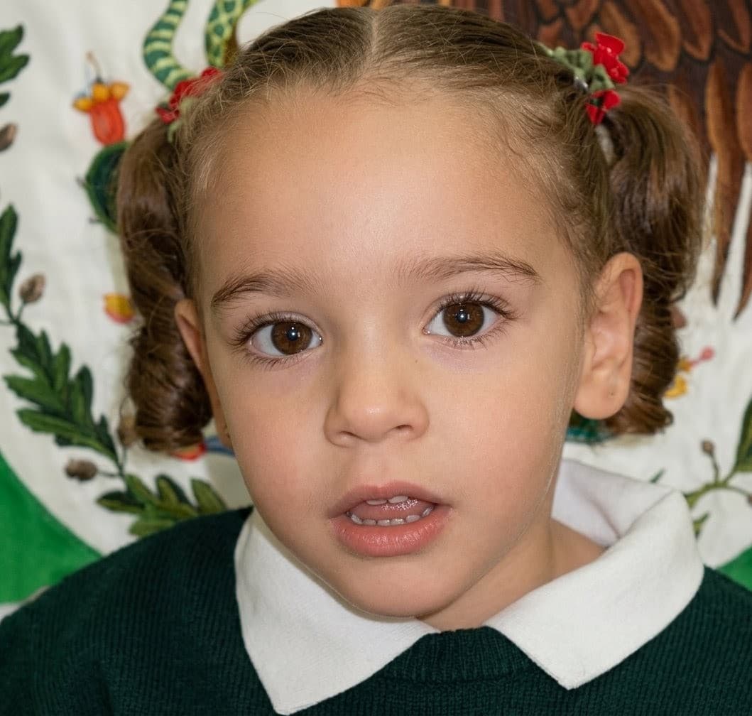 La niña Paulette Gebara en enero de 2010.