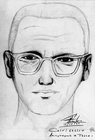 Sketch of the Zodiac Killer .